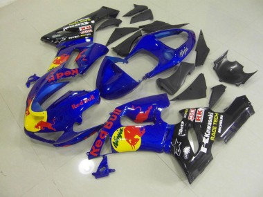 Cheap 2005-2006 Blue Red Bull Kawasaki ZX6R Motorbike Fairings UK