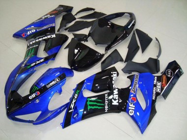 Cheap 2005-2006 Candy Blue Monster Kawasaki ZX6R Motorcycle Fairing Kits UK