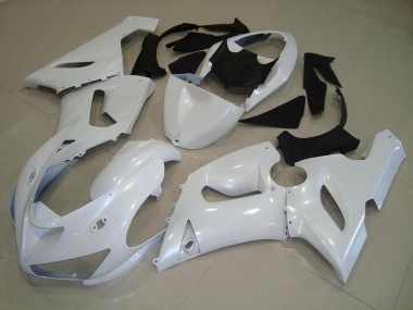 Cheap 2005-2006 Dark Pearl White Kawasaki ZX6R Motorbike Fairing UK
