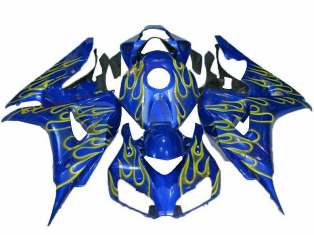 Cheap 2006-2007 Yellow Flame Blue Honda CBR1000RR Replacement Fairings UK Cheap 2006-2007 Yellow Flame Blue Honda CBR1000RR Replacement Fairings UK