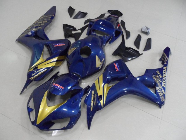 Cheap 2006-2007 Dark Blue with Gold Stripe Honda CBR1000RR Motorcycle Fairing Kits UK Cheap 2006-2007 Dark Blue with Gold Stripe Honda CBR1000RR Motorcycle Fairing Kits UK