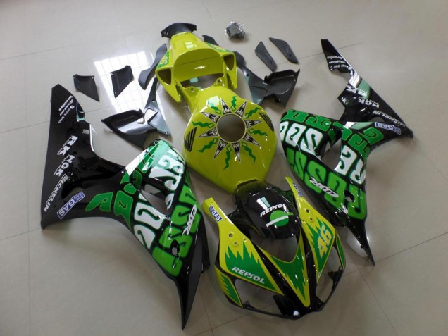 Cheap 2006-2007 Green Yellow Rossi Honda CBR1000RR Replacement Motorcycle Fairings UK Cheap 2006-2007 Green Yellow Rossi Honda CBR1000RR Replacement Motorcycle Fairings UK
