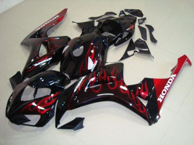 Cheap 2006-2007 Red Flame Honda CBR1000RR Motorcylce Fairings UK