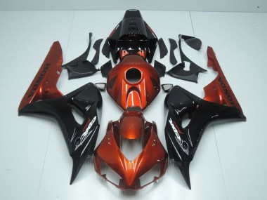 Cheap 2006-2007 Orange and Black Honda CBR1000RR Motorcycle Fairing UK
