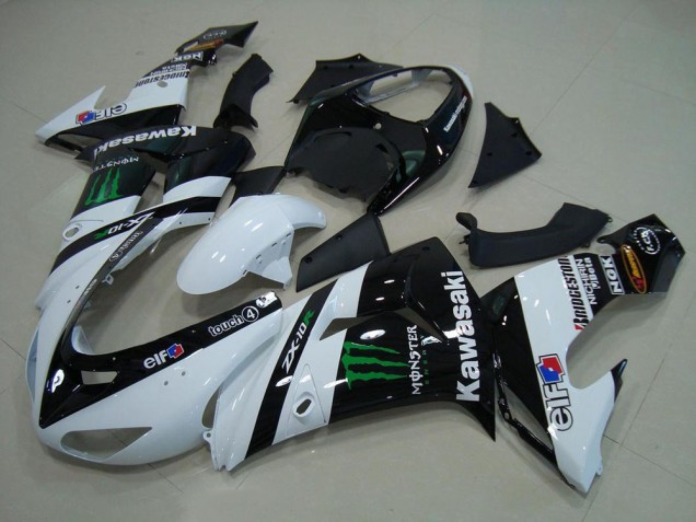 Cheap 2006-2007 White Monster Kawasaki ZX10R Motorcycle Bodywork UK Cheap 2006-2007 White Monster Kawasaki ZX10R Motorcycle Bodywork UK