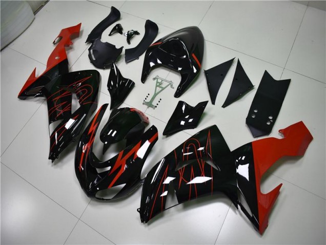 Cheap 2006-2007 Black Red Kawasaki ZX10R Motorcycle Fairings UK Cheap 2006-2007 Black Red Kawasaki ZX10R Motorcycle Fairings UK