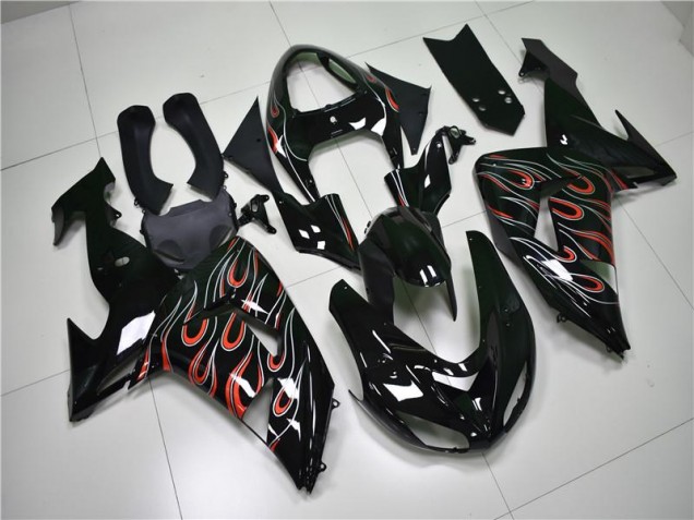 Cheap 2006-2007 Black Grey Red Kawasaki ZX10R Motorbike Fairing UK Cheap 2006-2007 Black Grey Red Kawasaki ZX10R Motorbike Fairing UK