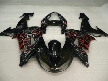 Cheap 2006-2007 Black Grey Red Kawasaki ZX10R Motorbike Fairing UK