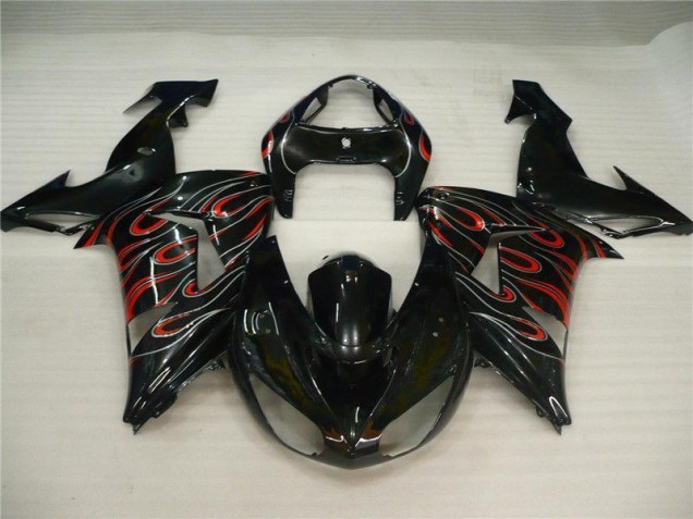 Cheap 2006-2007 Black Grey Red Kawasaki ZX10R Motorbike Fairing UK Cheap 2006-2007 Black Grey Red Kawasaki ZX10R Motorbike Fairing UK