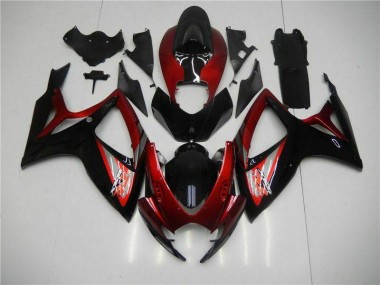 Cheap 2006-2007 Red Black Suzuki GSXR 600/750 Motor Bike Fairings UK