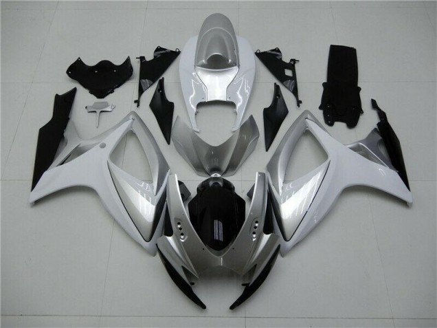Cheap 2006-2007 Silver Suzuki GSXR 600/750 Motorcycle Fairings Kits UK Cheap 2006-2007 Silver Suzuki GSXR 600/750 Motorcycle Fairings Kits UK