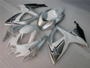 Cheap 2006-2007 White Silver Suzuki GSXR 600/750 Bike Fairings UK