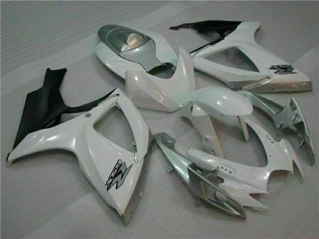 Cheap 2006-2007 White Silver Suzuki GSXR 600/750 Motorcycle Fairing Kit UK Cheap 2006-2007 White Silver Suzuki GSXR 600/750 Motorcycle Fairing Kit UK