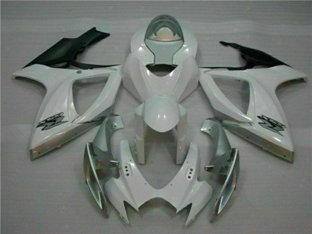 Cheap 2006-2007 White Silver Suzuki GSXR 600/750 Motorcycle Fairings Kit UK Cheap 2006-2007 White Silver Suzuki GSXR 600/750 Motorcycle Fairings Kit UK