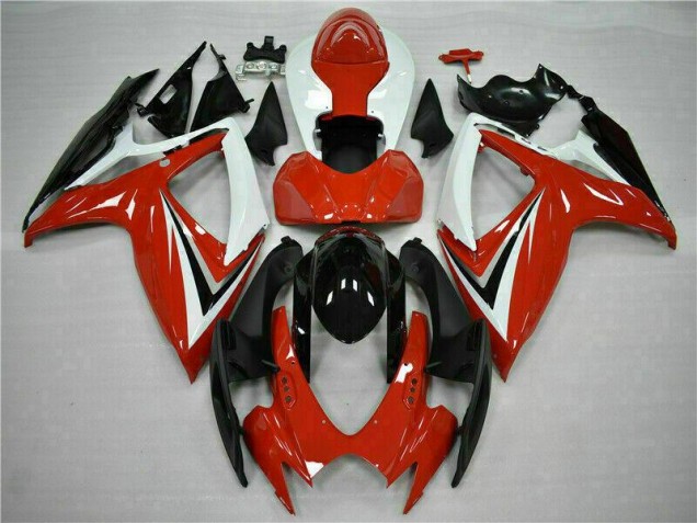 Cheap 2006-2007 Red White Suzuki GSXR 600/750 Motorcycle Fairings Kits UK Cheap 2006-2007 Red White Suzuki GSXR 600/750 Motorcycle Fairings Kits UK