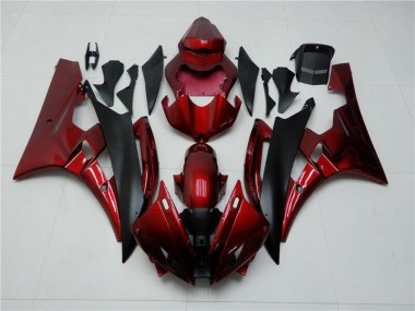 Cheap 2006-2007 Red Black Yamaha YZF R6 Bike Fairings UK