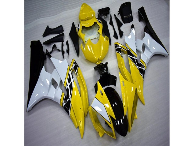 Cheap 2006-2007 Yellow White Black Yamaha YZF R6 Motorbike Fairing Kits UK Cheap 2006-2007 Yellow White Black Yamaha YZF R6 Motorbike Fairing Kits UK