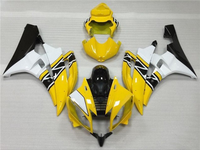 Cheap 2006-2007 Yellow White Black Yamaha YZF R6 Motorbike Fairing Kits UK Cheap 2006-2007 Yellow White Black Yamaha YZF R6 Motorbike Fairing Kits UK