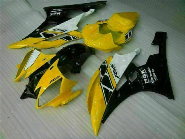 Cheap 2006-2007 Yellow Black Yamaha YZF R6 Motorbike Fairing UK