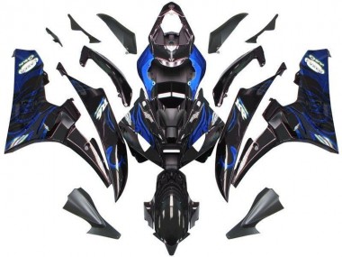 Cheap 2006-2007 Black Blue Flame Yamaha YZF R6 Motor Bike Fairings UK
