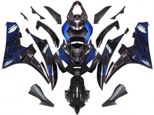 Cheap 2006-2007 Black Blue Flame Yamaha YZF R6 Motor Bike Fairings UK Cheap 2006-2007 Black Blue Flame Yamaha YZF R6 Motor Bike Fairings UK