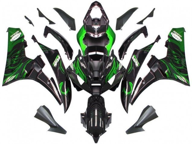 Cheap 2006-2007 Black Green Flame Yamaha YZF R6 Bike Fairing Kit UK Cheap 2006-2007 Black Green Flame Yamaha YZF R6 Bike Fairing Kit UK