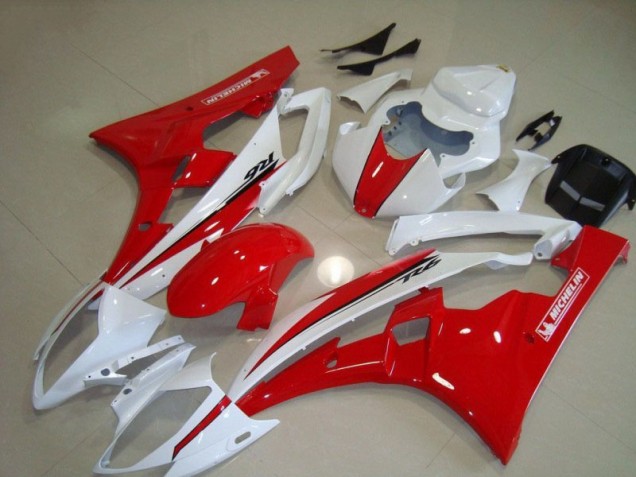 Cheap 2006-2007 Red White Yamaha YZF R6 Motorcycle Fairing UK Cheap 2006-2007 Red White Yamaha YZF R6 Motorcycle Fairing UK