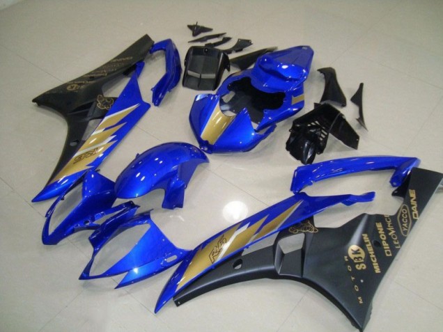 Cheap 2006-2007 Black Blue with Gold Sticker Yamaha YZF R6 Motorcycle Fairing Kit UK Cheap 2006-2007 Black Blue with Gold Sticker Yamaha YZF R6 Motorcycle Fairing Kit UK