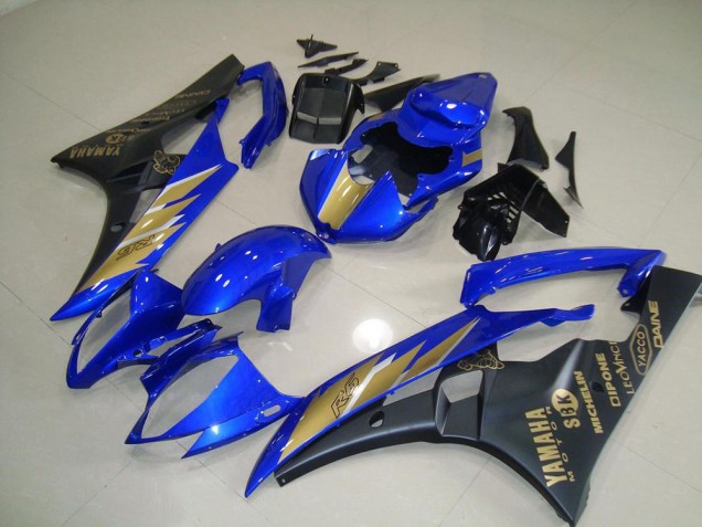 Cheap 2006-2007 Black Blue with Gold Sticker Yamaha YZF R6 Motorcycle Fairing UK Cheap 2006-2007 Black Blue with Gold Sticker Yamaha YZF R6 Motorcycle Fairing UK