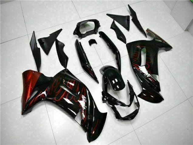 Cheap 2006-2008 Red Flame Kawasaki EX650 Motorcycle Fairing UK Cheap 2006-2008 Red Flame Kawasaki EX650 Motorcycle Fairing UK