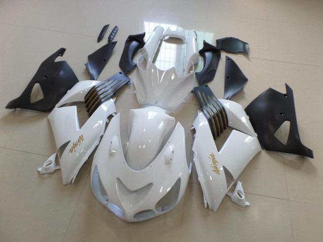 Cheap 2006-2011 White and Matte Black Kawasaki ZX14R ZZR1400 Bike Fairings UK Cheap 2006-2011 White and Matte Black Kawasaki ZX14R ZZR1400 Bike Fairings UK