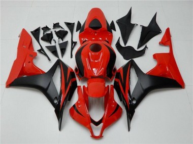 Cheap 2007-2008 Black Red Honda CBR600RR Motorcycle Fairing Kit UK