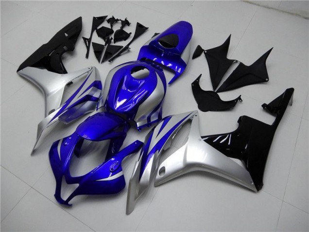 Cheap 2007-2008 Blue Silver Black Honda CBR600RR Replacement Motorcycle Fairings UK Cheap 2007-2008 Blue Silver Black Honda CBR600RR Replacement Motorcycle Fairings UK