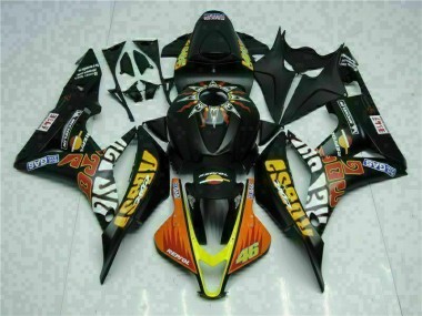 Cheap 2007-2008 Black Yellow Repsol 46 Honda CBR600RR Motorcycle Bodywork UK