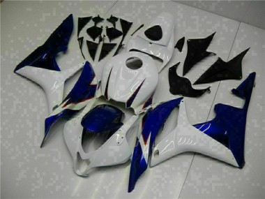 Cheap 2007-2008 White Blue Honda CBR600RR Replacement Motorcycle Fairings UK