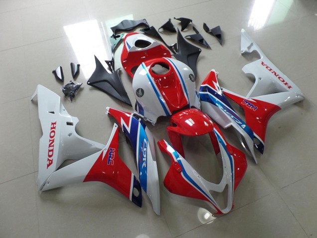 Cheap 2007-2008 White Red Blue HRC Honda CBR600RR Bike Fairing Kit UK