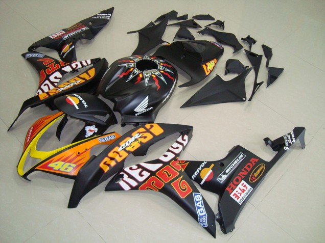 Cheap 2007-2008 Matte Black Rossi Honda CBR600RR Motorcycle Fairing Kits UK Cheap 2007-2008 Matte Black Rossi Honda CBR600RR Motorcycle Fairing Kits UK