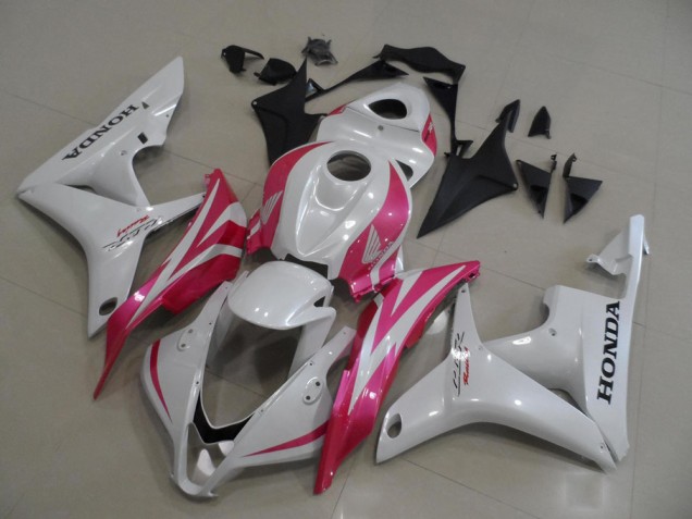Cheap 2007-2008 Pearl White with Pink Honda CBR600RR Motorbike Fairing UK Cheap 2007-2008 Pearl White with Pink Honda CBR600RR Motorbike Fairing UK