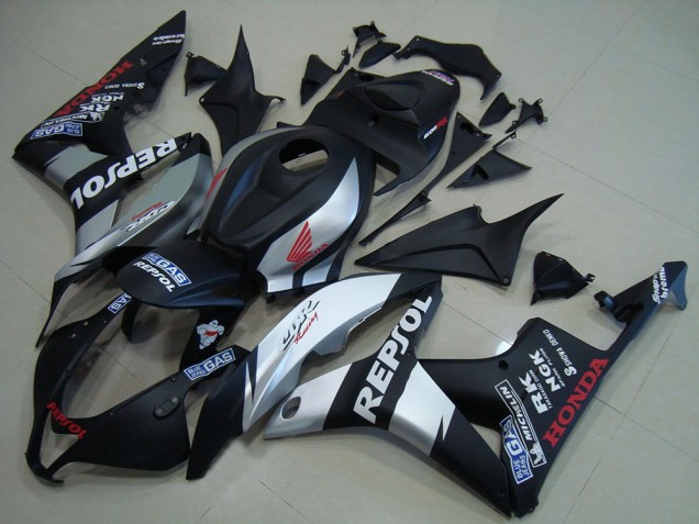 Cheap 2007-2008 Matte Black Silver Repsol Honda CBR600RR Motor Bike Fairings UK Cheap 2007-2008 Matte Black Silver Repsol Honda CBR600RR Motor Bike Fairings UK