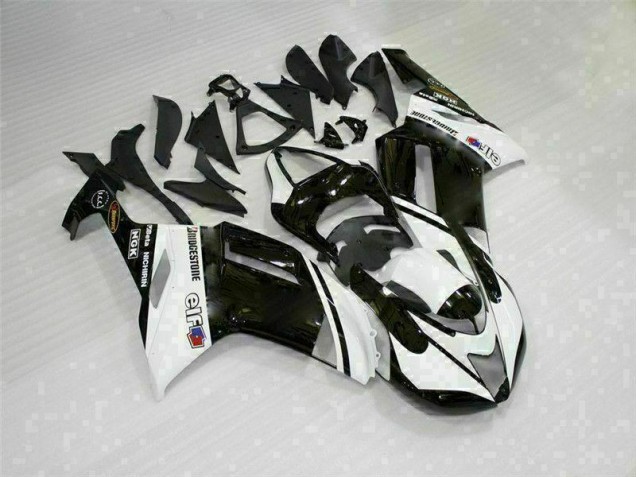 Cheap 2007-2008 Black White Kawasaki ZX6R Bike Fairings UK Cheap 2007-2008 Black White Kawasaki ZX6R Bike Fairings UK
