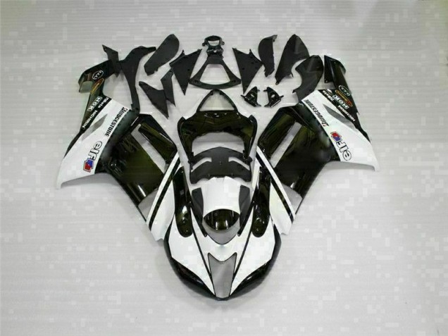 Cheap 2007-2008 Black White Kawasaki ZX6R Bike Fairings UK Cheap 2007-2008 Black White Kawasaki ZX6R Bike Fairings UK