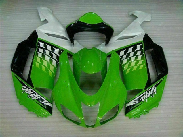 Cheap 2007-2008 Green White Ninja Kawasaki ZX6R Motorbike Fairing UK Cheap 2007-2008 Green White Ninja Kawasaki ZX6R Motorbike Fairing UK