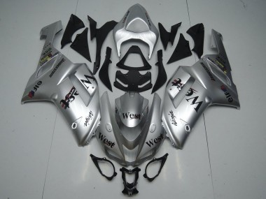 Cheap 2007-2008 Silver West Kawasaki ZX6R Replacement Fairings UK