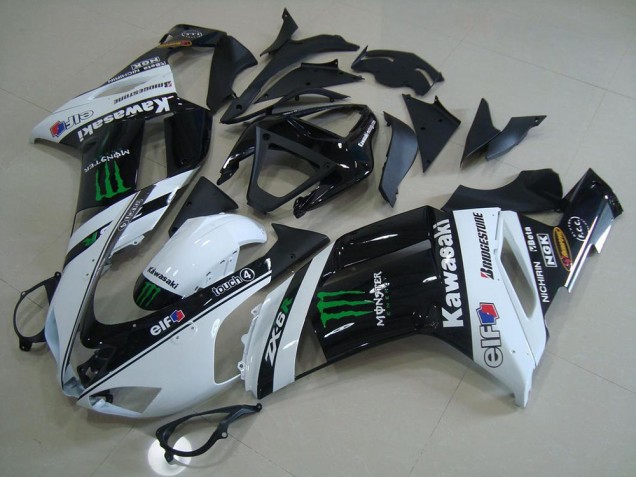 Cheap 2007-2008 White Monster Kawasaki ZX6R Motorcycle Fairings UK Cheap 2007-2008 White Monster Kawasaki ZX6R Motorcycle Fairings UK