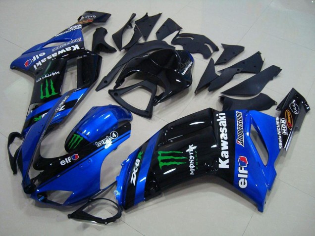 Cheap 2007-2008 Blue Monster Kawasaki ZX6R Motorbike Fairings UK Cheap 2007-2008 Blue Monster Kawasaki ZX6R Motorbike Fairings UK