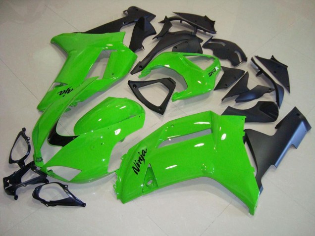 Cheap 2007-2008 Green Matte Black Kawasaki ZX6R Motorcycle Fairing UK