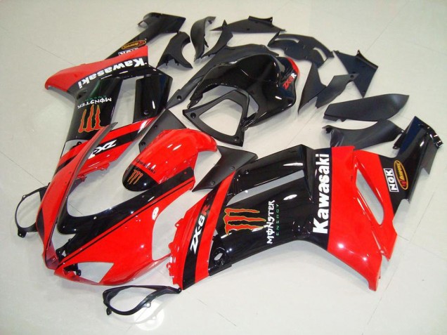 Cheap 2007-2008 Monster In Red Kawasaki ZX6R Motorcycle Fairing Kit UK Cheap 2007-2008 Monster In Red Kawasaki ZX6R Motorcycle Fairing Kit UK