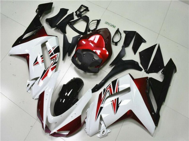 Cheap 2007-2008 White Black Red Kawasaki ZX6R Motorbike Fairings UK Cheap 2007-2008 White Black Red Kawasaki ZX6R Motorbike Fairings UK