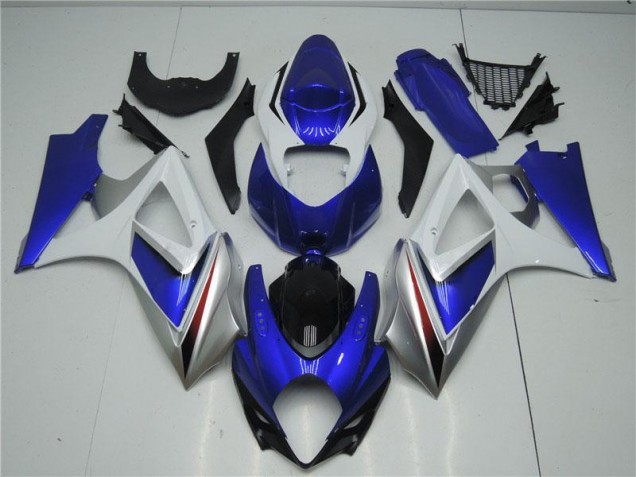 Cheap 2007-2008 Blue White Suzuki GSXR 1000 K7 Motorcycle Fairings UK Cheap 2007-2008 Blue White Suzuki GSXR 1000 K7 Motorcycle Fairings UK