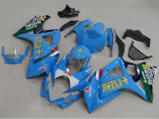 Cheap 2007-2008 Light Blue Rizla Suzuki GSXR 1000 K7 Motorcycle Fairings Kit UK Cheap 2007-2008 Light Blue Rizla Suzuki GSXR 1000 K7 Motorcycle Fairings Kit UK
